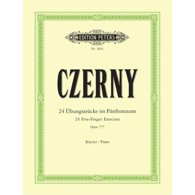 BOEKEN Czerny 24 Five-Finger Excersises, Opus 777