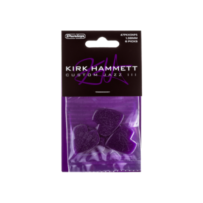 Dunlop 47PKH3NPS Kirk Hammet Purple Sparkle Jazz Sachet of 6