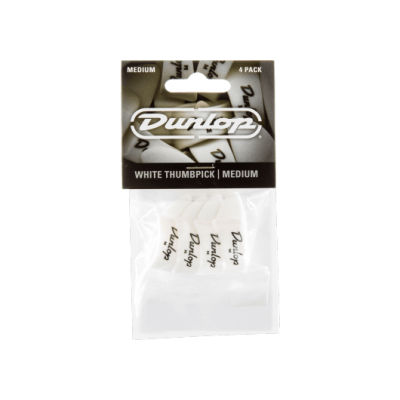 Dunlop 9002P White thumbs medium sachet of 4