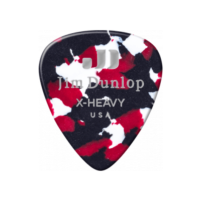 Dunlop 483P06EXH Genuine Celluloid Classic, Player's Pack of 12, Confetti, Extra Heavy