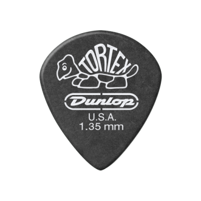Dunlop 482P135 Tortex Pitch Black Jazz III 1.35mm Sachet of 12