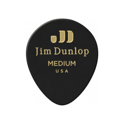 Dunlop 485P03MD pick Black Teardrop Medium Sachet of 12