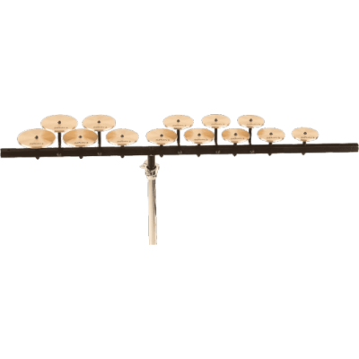Sabian 50403HB Set of acute crusals with mounting bar and stand