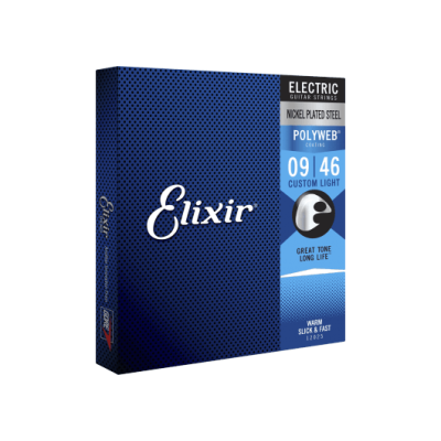 Elixir 12025 Custom Light 09-46 Electric Polyweb