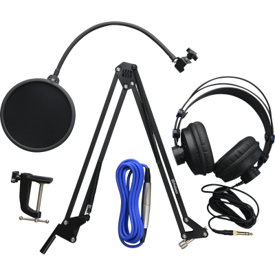 PreSonus Broadcast Accessory Pack, Black with Blue Cable