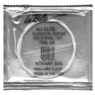 La Bella L-426 E-6-snaar voor klassieke gitaar, silverplated wound nylon
