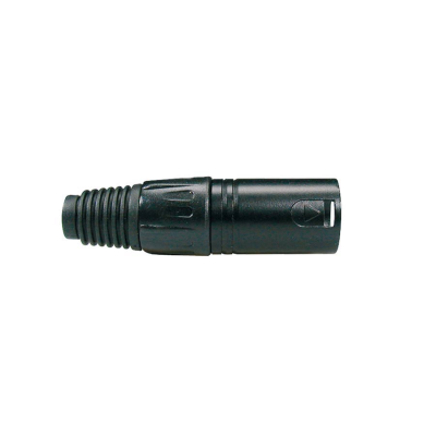 Boston XLR-3-MVBK xlr plug, male, 3-pole, black cable cap, black
