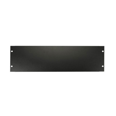 Boston RK-3-L 19 inch rack panel, metal, black, rack plate, bended edge, 3 HE