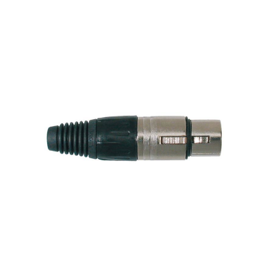Boston XLR-5-FV xlr plug, female, 5-polig, nikkel, zwarte kabel huls