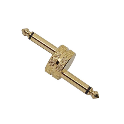 Boston AT-265-G adaptor, 6,3mm jack male mono, 6,3mm jack male mono, gold metal