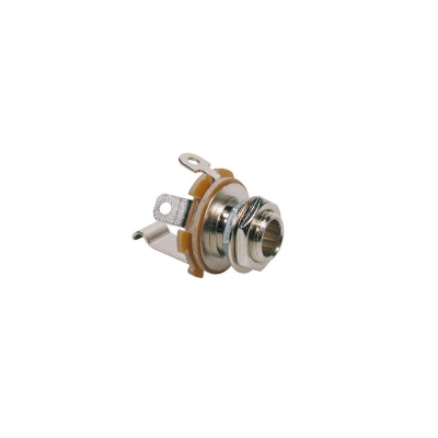 Boston SJ-2 chassis connector jack, 6,3mm, 2-polig, chrome, M9