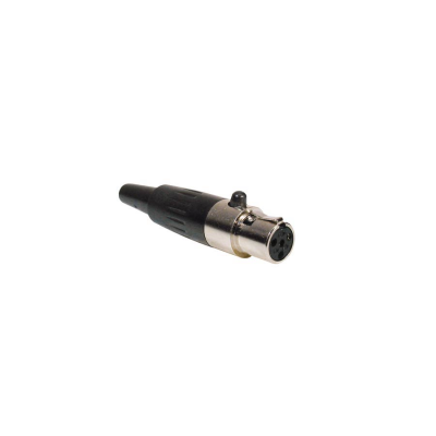 Boston MINI-4-FV mini xlr plug, female, 4-polig, nikkel