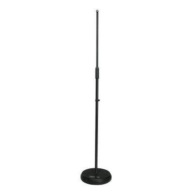 Boston MS-1100-BK microphone stand with round base, black, max height 160cm