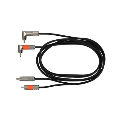 Boston SAC-477-150 audio signal cable, Switchcraft 2x RCA to 2x angled RCA, 1.50 meter