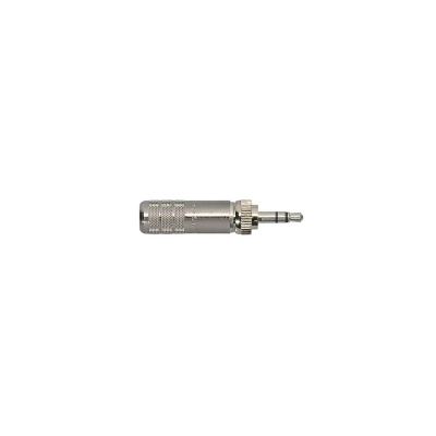 Switchcraft SC-35HDLNN vergrendelbare mini jack plug, 3.5mm 3-polig, kabel ingang 6.4mm, nikkelen contacten