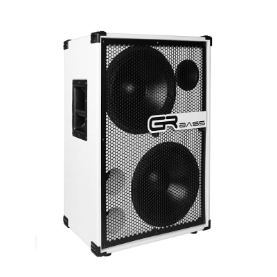 GRBass GR212/T4W premium birch plywood speaker cabinet, 2x12"+1" 700w 20kg, 4 ohm, white tolex