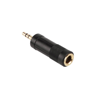 Boston AT-120-G adaptor, 6,3mm jack female stereo, 3,5mm jack male stereo, gold