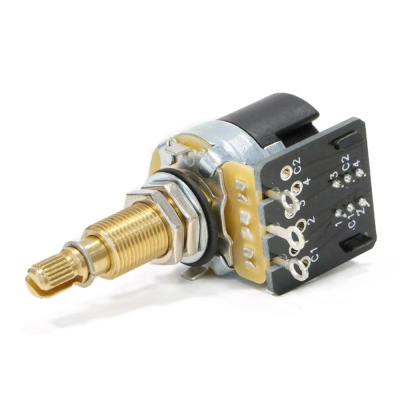 CTS CTS500DPDT 500K DPDT push-pull audio potentiometer, long bushing .750", 3/8" diameter, for thick/carved top