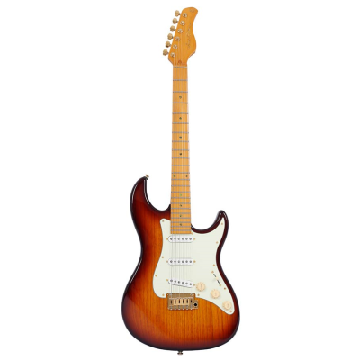 Sire Guitars S Series Larry Carlton Guitare électrique en frêne des marais style S, tabac sunburst, étui rigide inclus