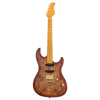 Sire Guitars S Series Larry Carlton moeras essen elektrische gitaar S-stijl, natural burst, inclusief koffer