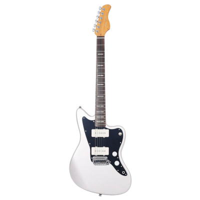 Sire Guitars J Series Larry Carlton mahonie elektrische gitaar J-stijl, zilver