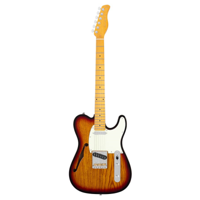 Sire Guitars T Series Larry Carlton Guitare électrique chambrée en aulne et frêne, style T, 3 tons sunburst