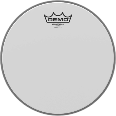 Remo BA-0110-00 10" Ambassador ruw wit Tom/Snarevel
