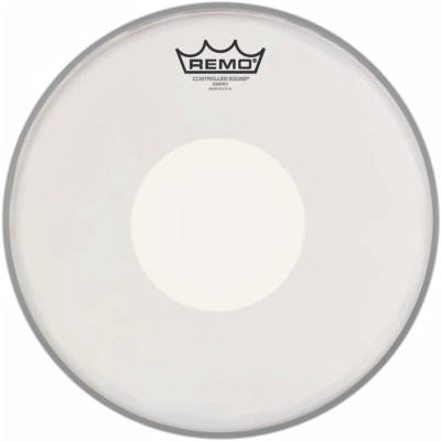 Remo CS-0114-00 14" CS Coated Snare head with white dot on the bottom