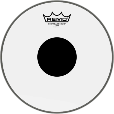 Remo CS-0310-10 Peau CS Transparente 10" + rond noir, pour Tom/ Caisse claire