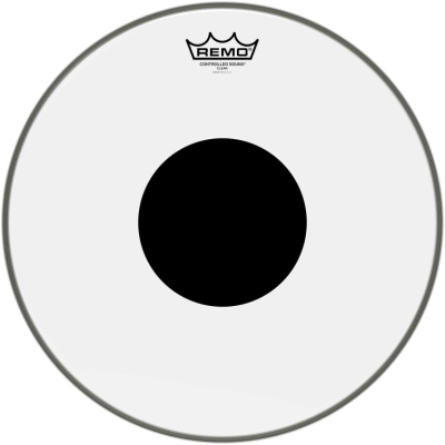 Remo CS-0315-10 15" CS Clear Tom/ Snare/ Floortom Head with black dot