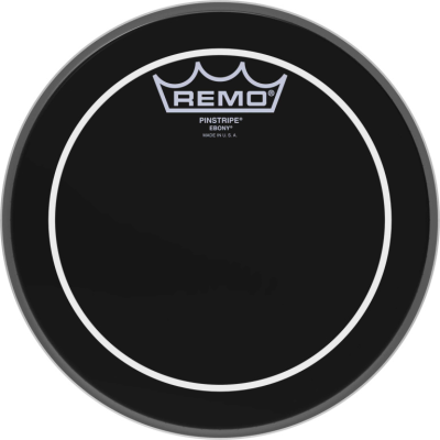 Remo ES-0608-PS 8" Ebony Pinstripe Tom Head
