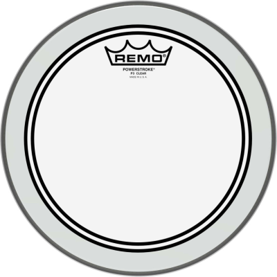 Remo P3-0310-BP Peau Powerstroke 3 Ambassador transparente 10" pour Tom/ Caisse claire