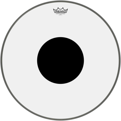 Remo CS-1320-10 20" CS Clear Bass Drum Head with black dot