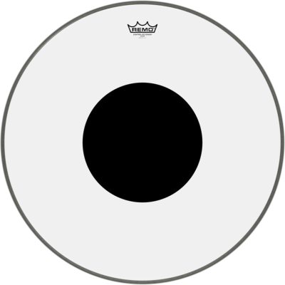 Remo CS-1324-10 24" CS Clear Bass Drum Head with black dot