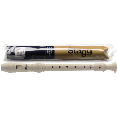 Stagg REC-GER Soprano recorder with German fingering, cream beige