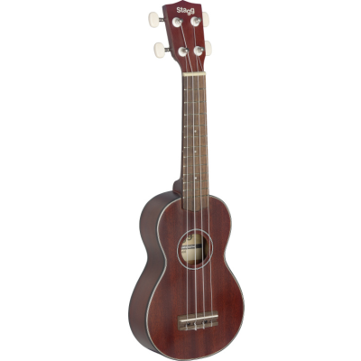 Stagg US40-S Traditional soprano Ukulele with solid mahogany top, in black nylon gigbag