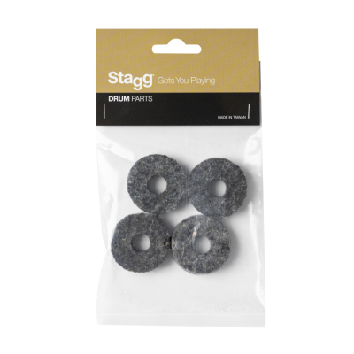 Stagg SPRF1-4 4 x rondelles en feutre pour cymbale (10 mm)
