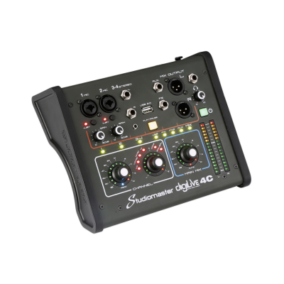 Studiomaster DIGILIVE4C DigiLiVe8c digital mixing console, 4 inputs, 2 Fx busses, 1 mono Aux