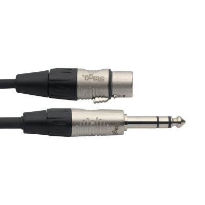 Stagg NAC1PSXFR Série N, câble audio, jack/XLR (m/f), stéréo, 1 m