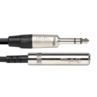 Stagg NAC3PSJSR N series audio cable, jack/jack (m/f), stereo, 3 m (10')