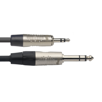 Stagg NAC3MPSPSR N series audio cable, mini jack/jack (m/m), stereo, 3 m (10')