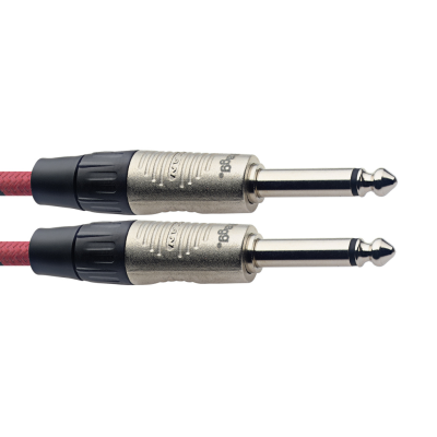 Stagg NGC6VTR RD Instrument cable, jack/jack (m/m), 6 m (20'), red