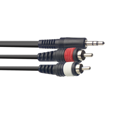 Stagg SYC6/MPSB2CM E Y-kabel - mini-stereojack/RCA (1m/2m), 6 m