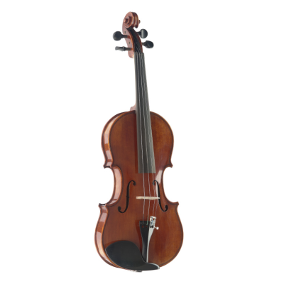 Stagg VN-4/4 HG 4/4 Hand-Varnished Solid Flamed Maple Violin with Deluxe soft-case