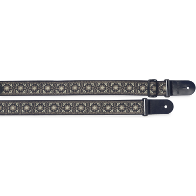 Stagg SWO-FLO GRY Woven nylon guitar strap with flower pattern