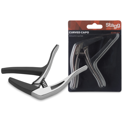 Stagg SCPX-CU CR Curved "trigger" capo for acoustic/electric guitar