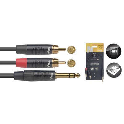 Stagg NYA010/PS2CMR N-Serie Y-Adapter Kabel - Stereo Jack M / 2x