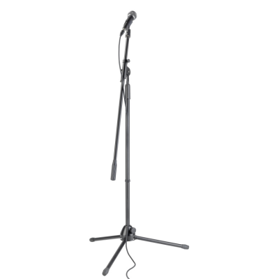 Stagg SDM50 SET Kit avec microphone dynamique cardioïde, pied de micro, câble XLR/XLR, pince de fixation et housse