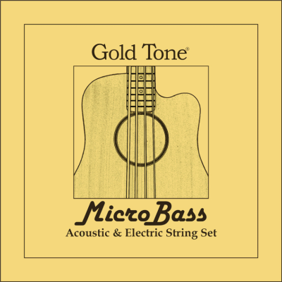 Gold tone MBS Aquila Thunderguts polymer strings for micro bass
