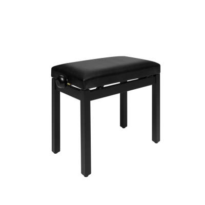 Stagg PB36 BKM SBK Matt black piano bench with black vinyl top
